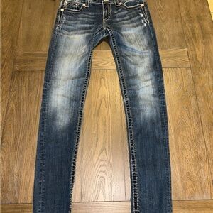 Miss Me Men's Distressed Blue Skinny Jeans